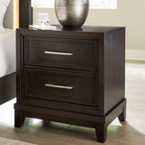 HOLLINS Dark Brown 26" Wide x 28" Height Night Stand