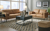 HOLYFIELD Caramel Brown Sofa & Loveseat