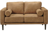 HOLYFIELD Caramel Brown Sofa & Loveseat