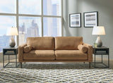 HOLYFIELD Caramel Brown 82" Wide Sofa