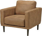HOLYFIELD Caramel Brown Sofa & Loveseat