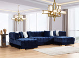HURLEY Blue Velvet Double Chaise Sectional