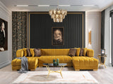 HURLEY Mustard Velvet Double Chaise Sectional