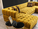 HURLEY Mustard Velvet Double Chaise Sectional