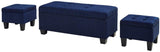Hank Blue Bench & Ottomans