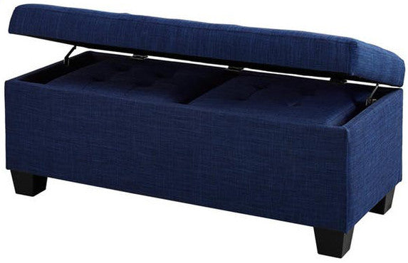 Hank Blue Bench & Ottomans
