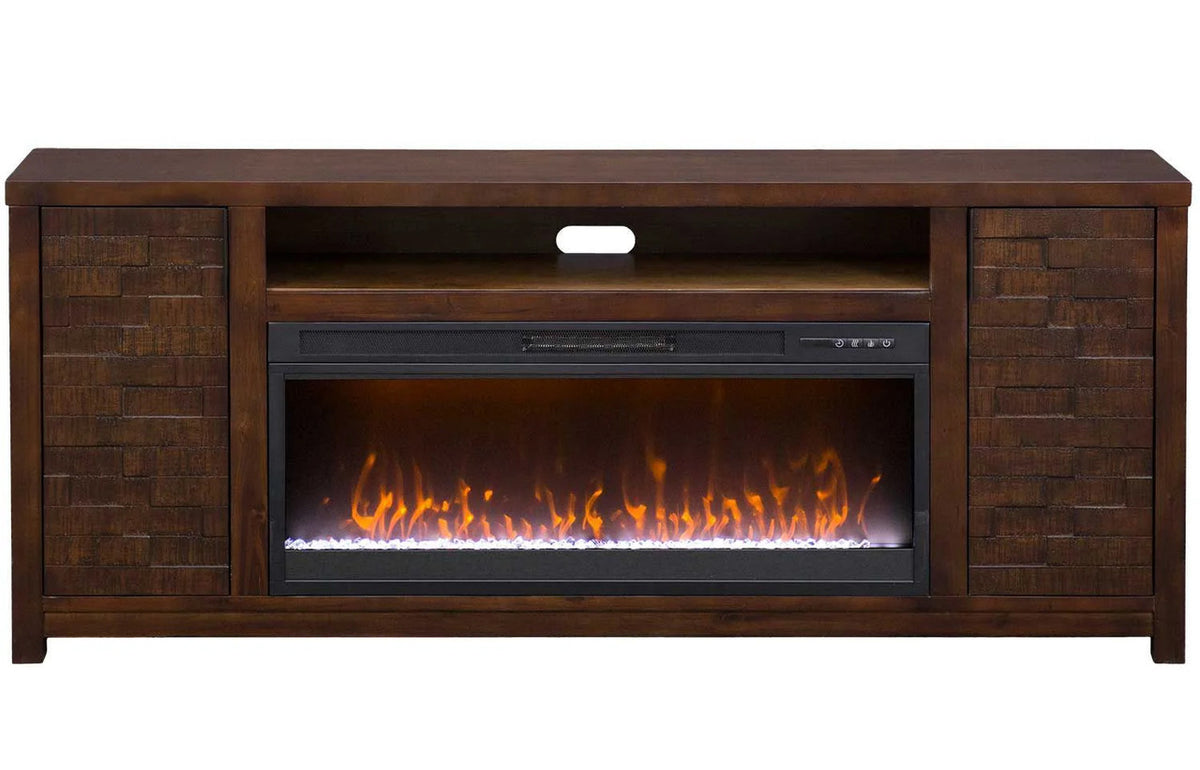 CARZO 74" Wide TV Stand with Fireplace