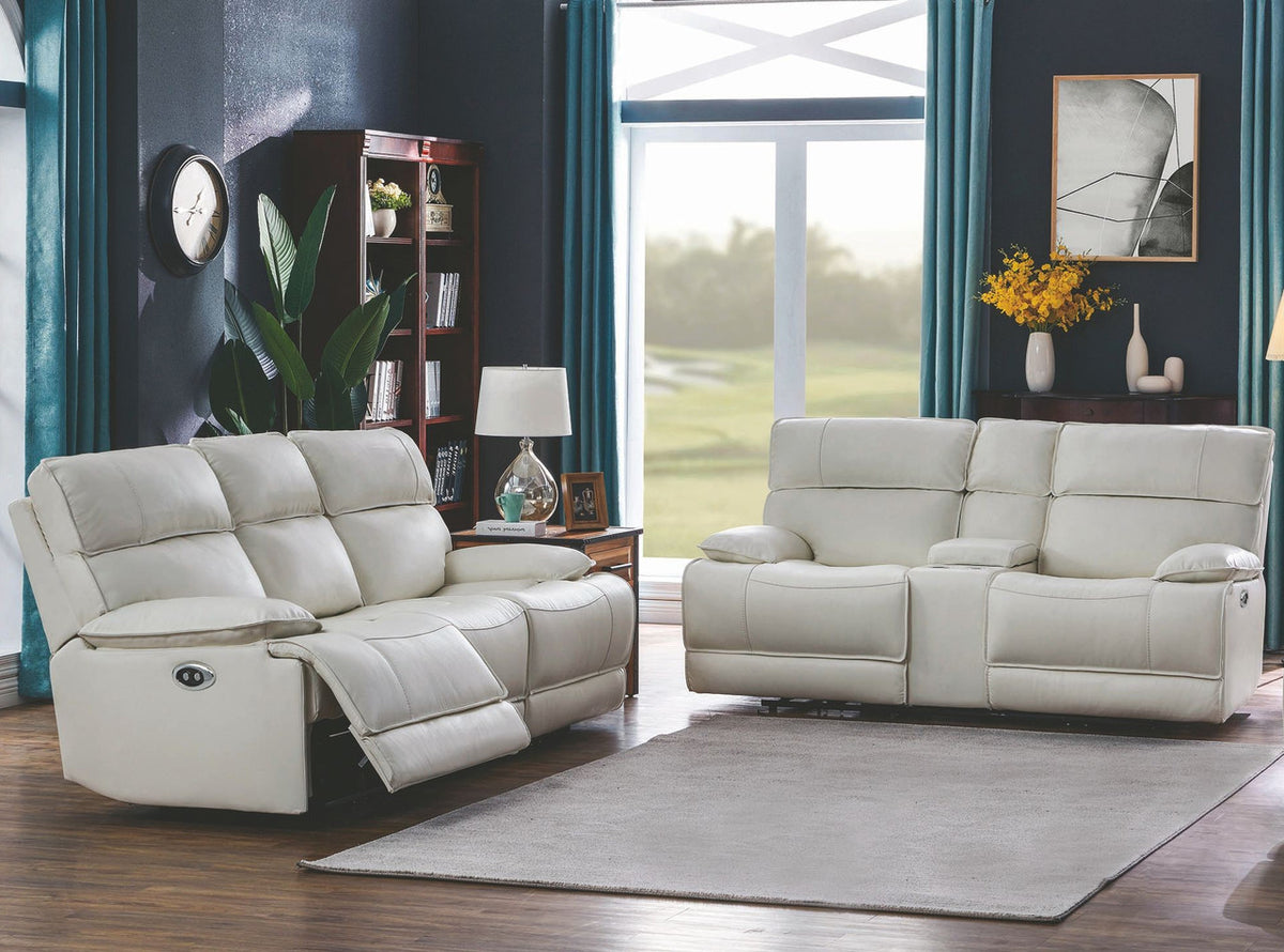 HIDDEN HILLS White Reclining Livingroom Set