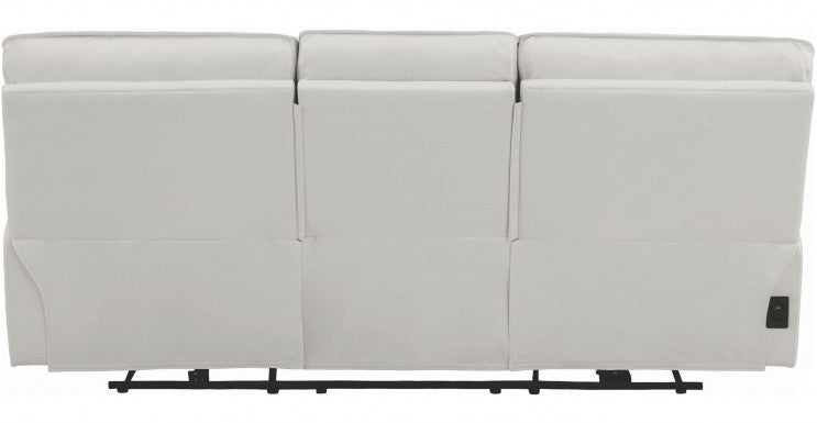 Hidden Hills White 90" Wide Reclining Sofa