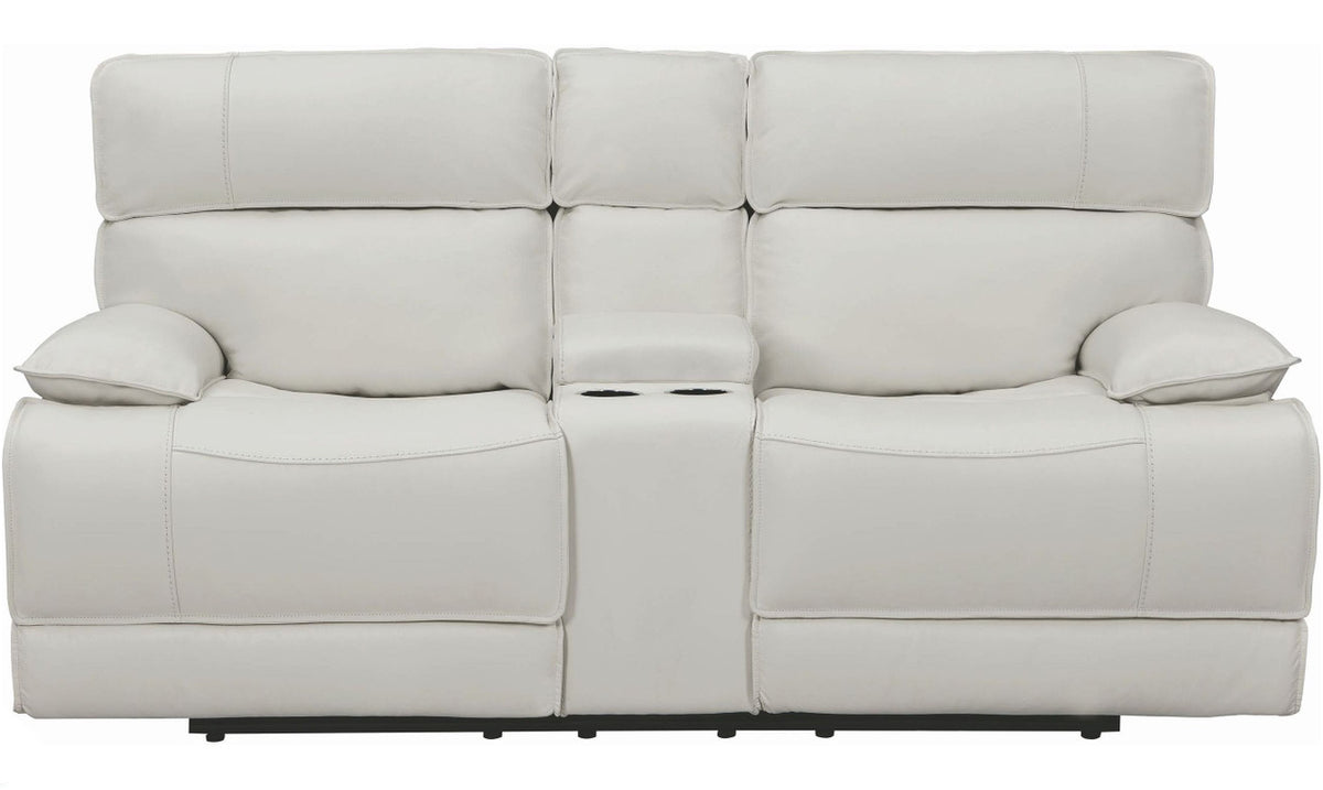 Hidden Hills White 79" Wide Reclining Loveseat