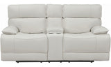 Hidden Hills White 79" Wide Reclining Loveseat with Power Headrests