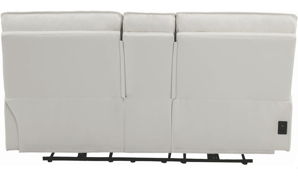 Hidden Hills White 79" Wide Reclining Loveseat