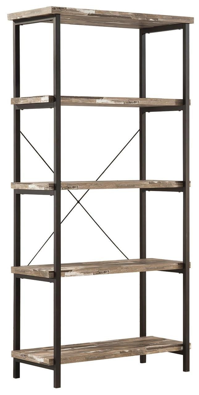 HINGE Natural and Black Bookcase