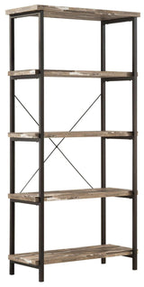 HINGE Natural and Black Bookcase