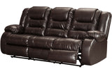 HOLTEN Brown 87" Reclining Sofa