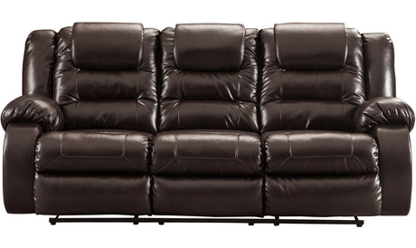 HOLTEN Brown 87" Reclining Sofa