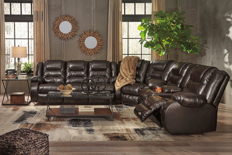 HOLTEN Brown 134" Wide Reclining Sectional *CLEARANCE*