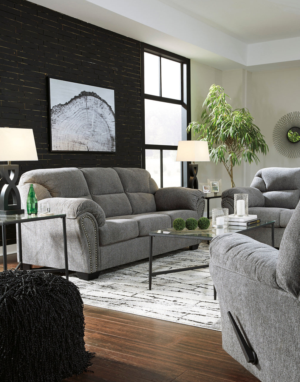 IGNAZIO Gray Sofa & Loveseat
