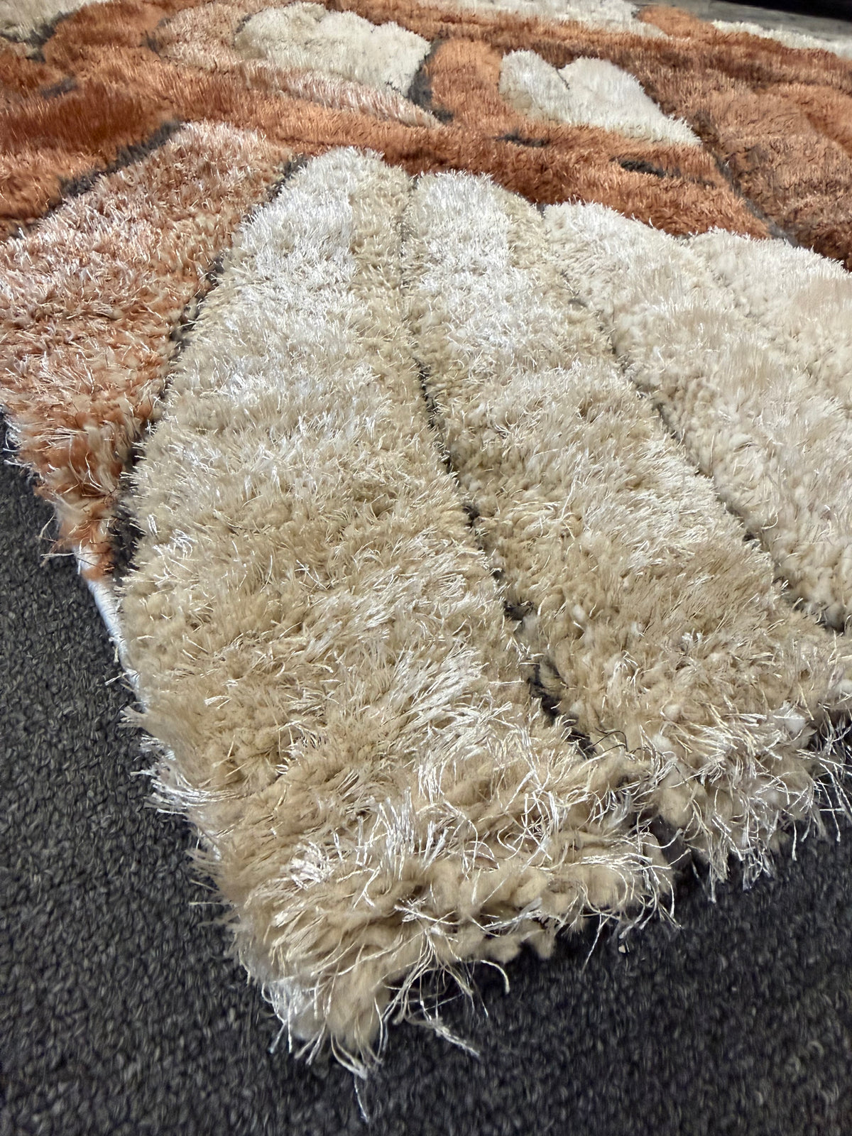 ARGYLE Rust Orange 5' x 8' Luxury 3D Area Rug