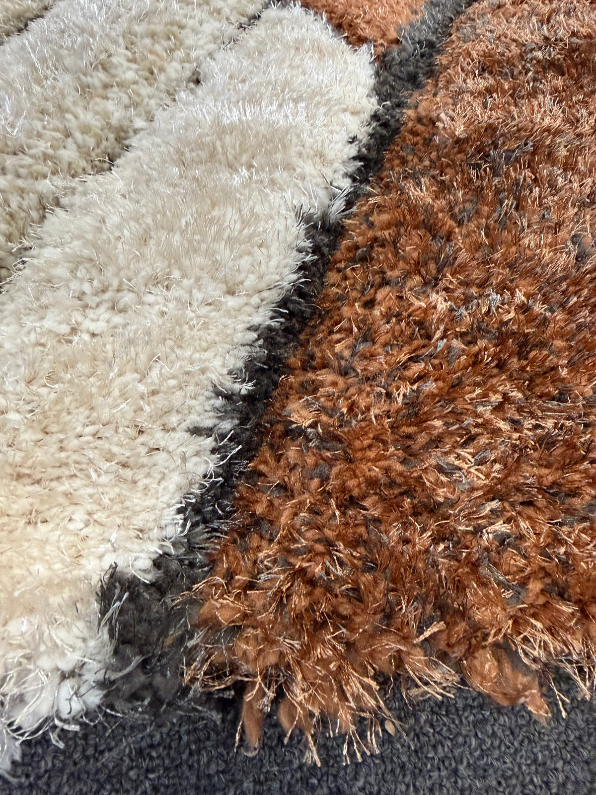 ARGYLE Rust Orange 5' x 8' Luxury 3D Area Rug