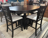 OTAVIA Espresso 5PC Counter Height Set