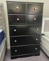 DOMINIC Black 31" Wide 5 Drawer Chest