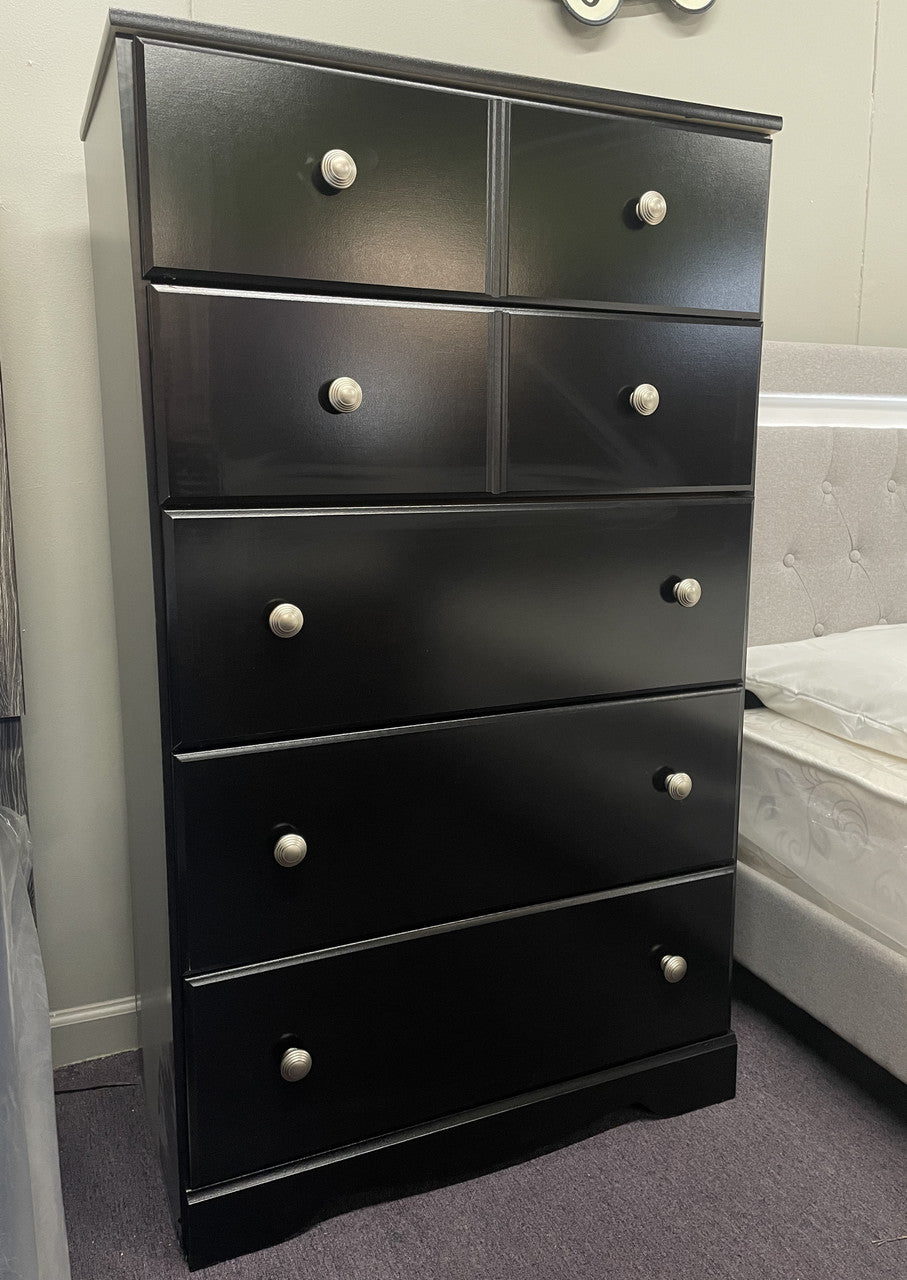 DOMINIC Black 31" Wide 5 Drawer Chest