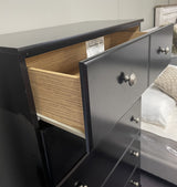 DOMINIC Black 31" Wide 5 Drawer Chest