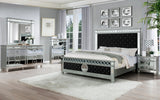 INSIGNA Black Velvet & Mirror Bedroom Set