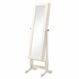 IDONIA White 19" Wide Floor Mirror with Jewelry Storage