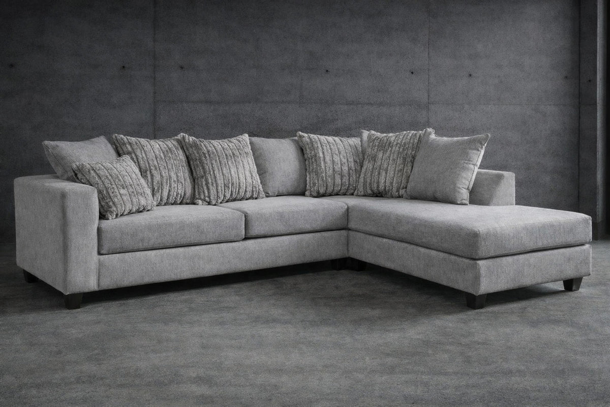 JAKOBE Gray 107" Wide Sectional