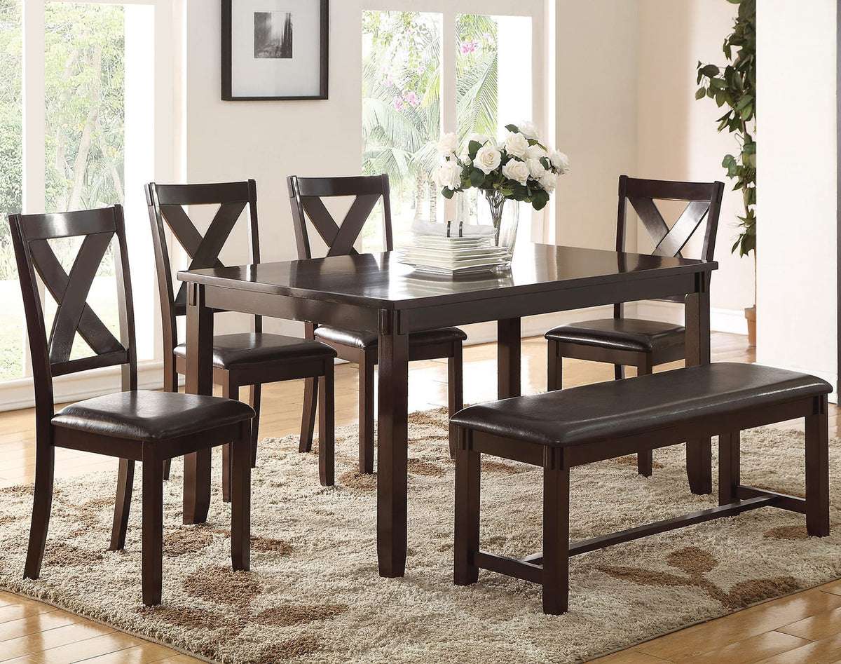 JANIE Brown 6 Piece Dining Set