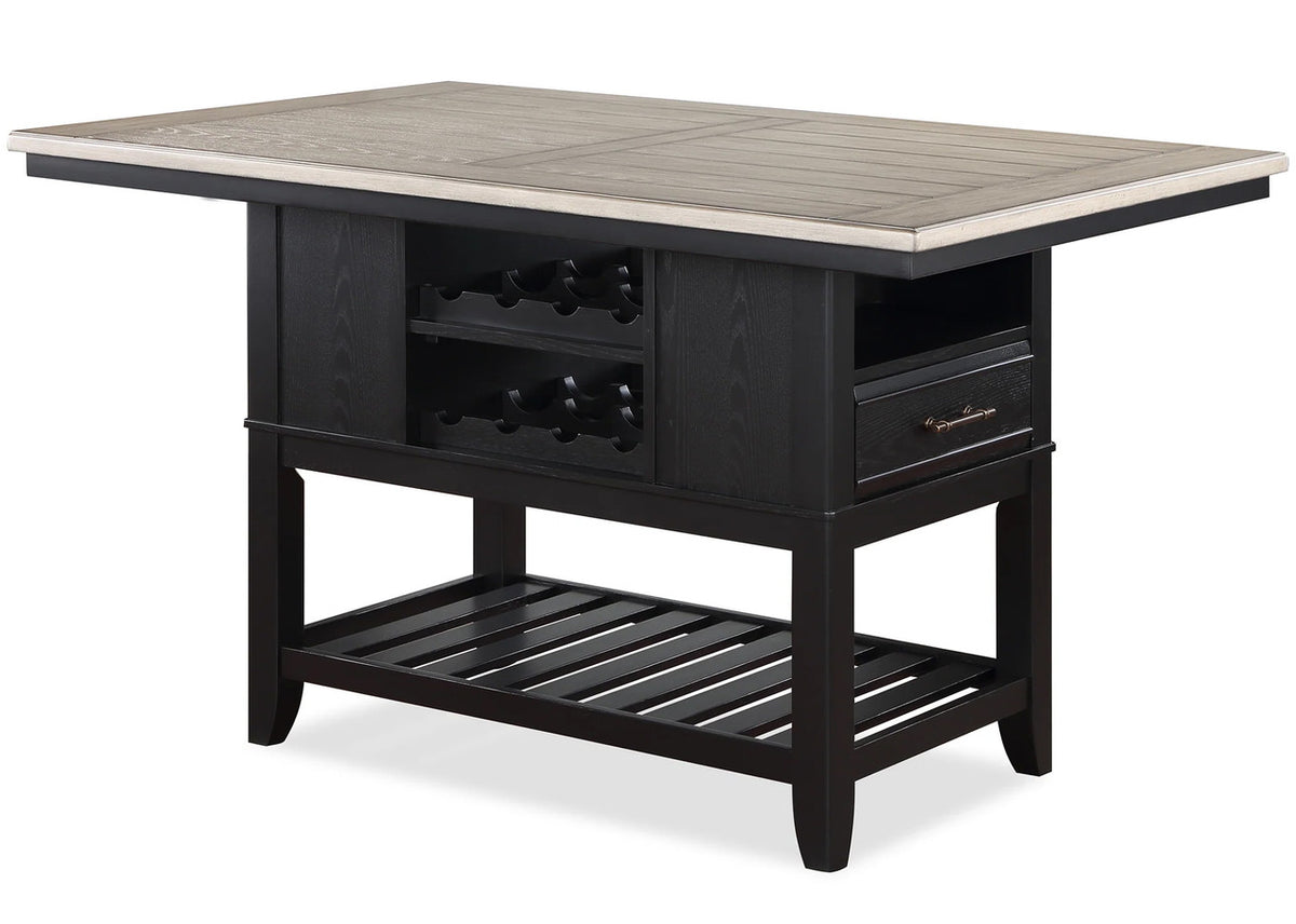 JAVIAN Black 6 Piece Counter Height Set