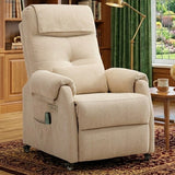 JEANNE Khaki 24" Wide x 38" Height Power Recliner Chair with Heating