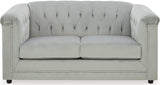 GEMINA Neutral Gray Velvet Sofa & Loveseat