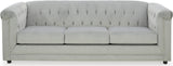 GEMINA Neutral Gray Velvet Sofa & Loveseat