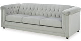 GEMINA Neutral Gray Velvet Sofa & Loveseat
