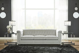 GEMINA Neutral Gray Velvet 93" Wide Sofa