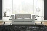 GEMINA Neutral Gray Velvet 66" Wide Loveseat