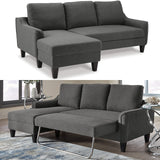 JERICO Gray 84" Wide Sectional Sleeper