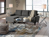 JERICO Gray 84" Wide Sectional Sleeper