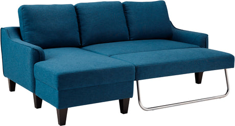 JERICO Blue 84" Wide Sectional Sleeper