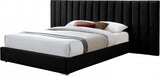 JESIQUE Black Velvet Bed
