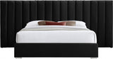 JESIQUE Black Velvet Bed