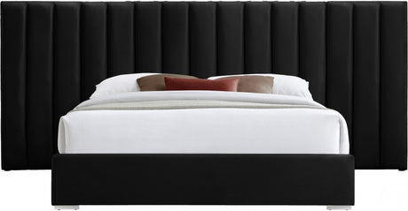 JESIQUE Black Velvet Bed