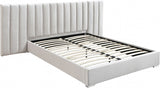 JESIQUE Cream Velvet Bed