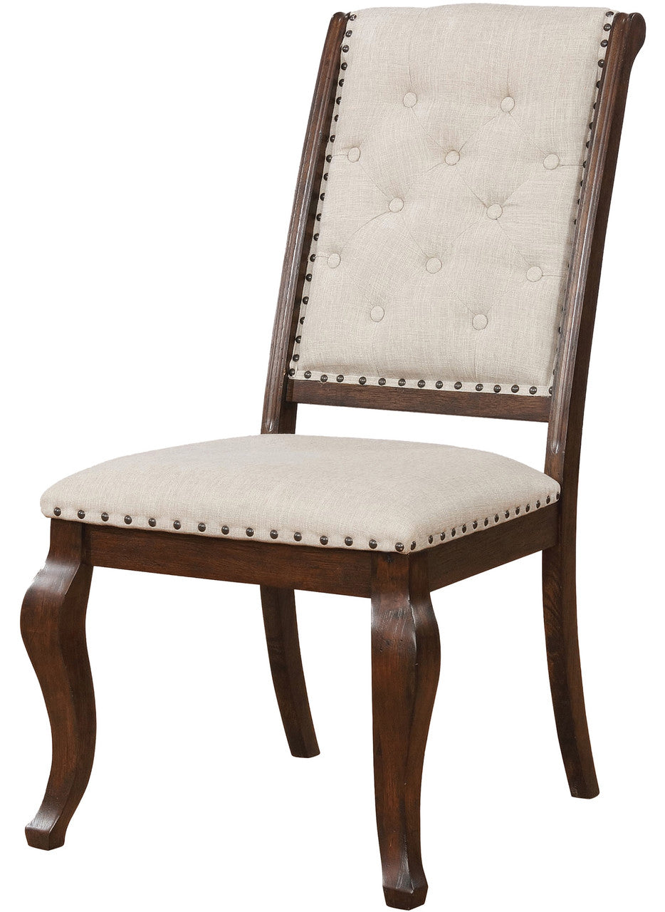 JILIAN Dark Brown 9 Piece Dining Room Set