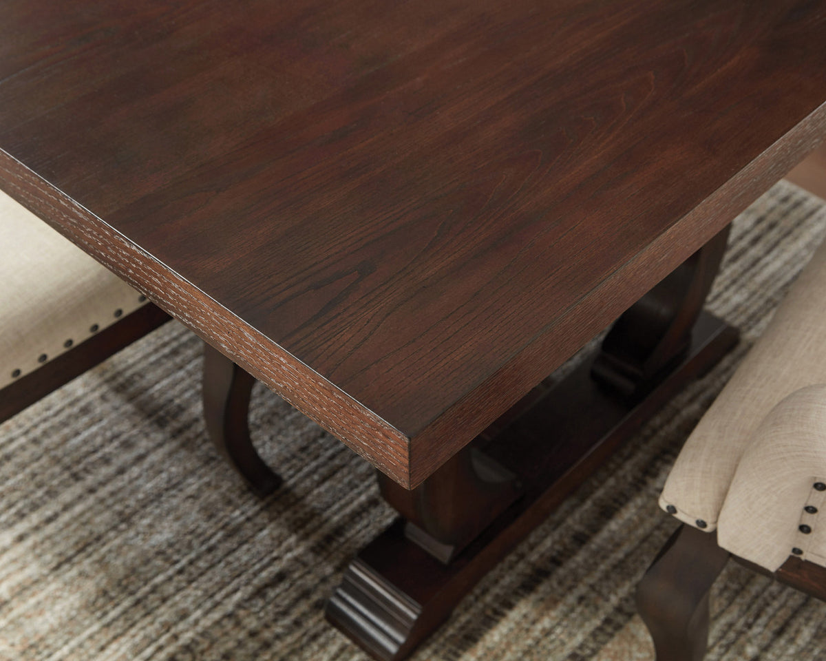JILIAN Dark Brown 7 Piece Dining Room Set