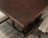 JILIAN Dark Brown 7 Piece Dining Room Set