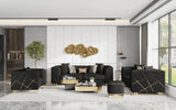 JOAO Black Luxury Sofa & Loveseat